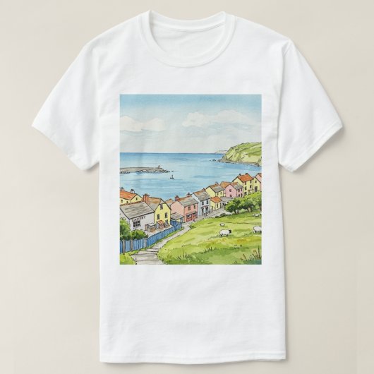 Zee en strand t-shirt (Design voorkant)