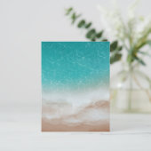 Zee en strand van boven Cool abstracte kunst Briefkaart (Staand voorkant)