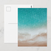 Zee en strand van boven Cool abstracte kunst Briefkaart (Voorkant / Achterkant)