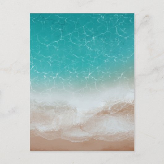 Zee en strand van boven Cool abstracte kunst Briefkaart (Voorkant)