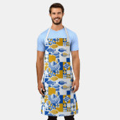 Zee en tegels schort (Gedragen)