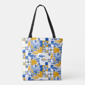 Zee en tegels tote bag (Achterkant)