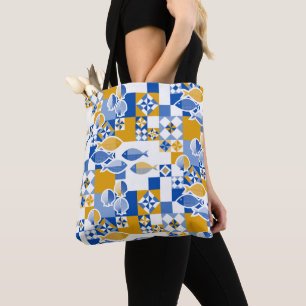 Zee en tegels tote bag