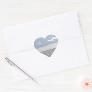 Zee en  wolken hart sticker
