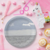 Zee en wolken papieren bordje (Feest)