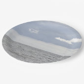 Zee en wolken papieren bordje (Gekanteld)