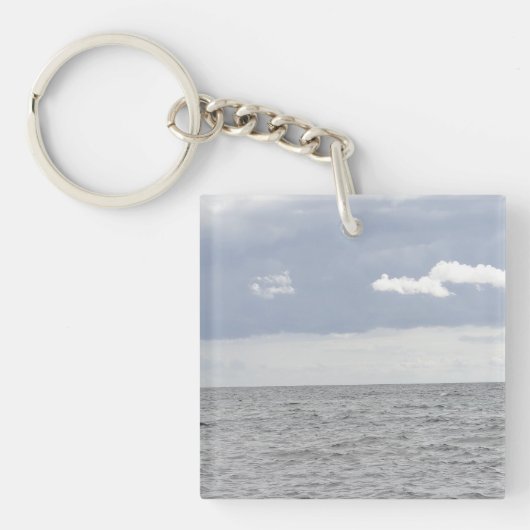 Zee en wolken sleutelhanger (voorkant)