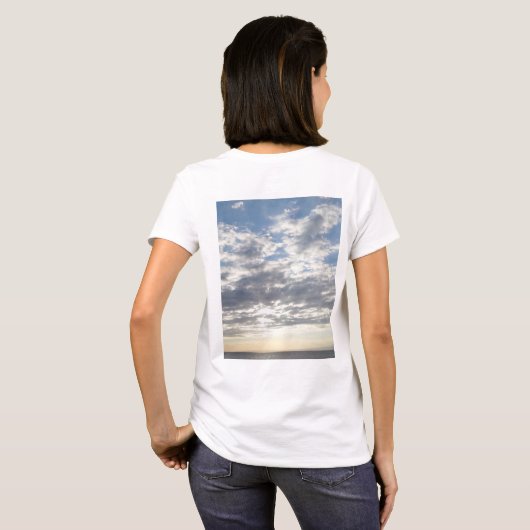 Zee en wolken, Tanktop van de plus-grootte van vro (Achterkant volledig)