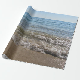 Zee- en zand-band golven cadeaupapier
