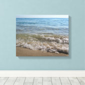 Zee- en zand-band golven canvas afdruk (Insitu (Houten vloer))