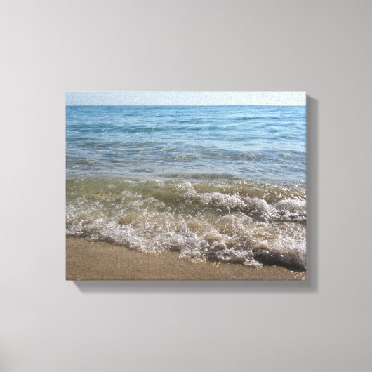 Zee- en zand-band golven canvas afdruk (Voorkant)