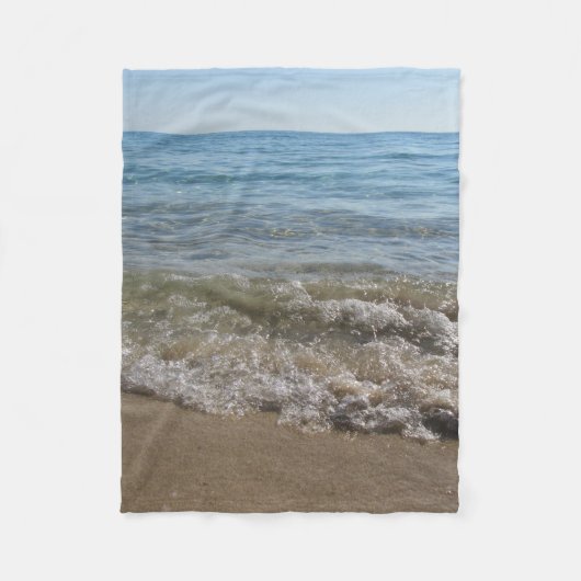 Zee- en zand-band golven fleece deken (Voorkant)