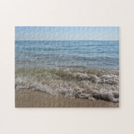 Zee- en zand-band golven legpuzzel