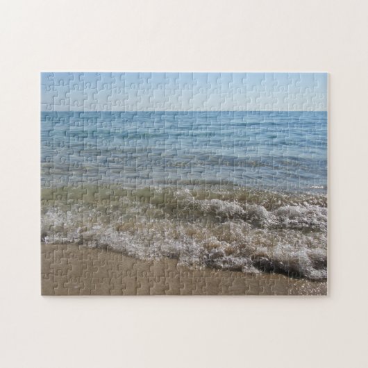Zee- en zand-band golven legpuzzel (Horizontaal)