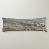 Zee- en zand-band golven lichaamskussen (Achterkant)