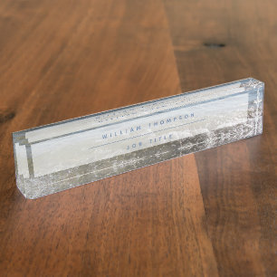 Zee- en zand-band golven naambordje