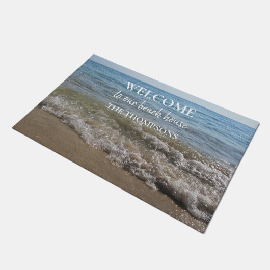 Zee- en Zand Beach Waves Beach House Deurmat (Schuin)