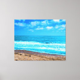 Zee en zand canvas afdruk