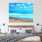 Zee en zand canvas afdruk (Insitu (Slaapkamer))