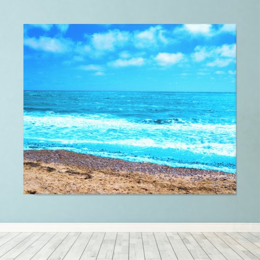 Zee en zand canvas afdruk (Insitu (Houten vloer))