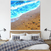 Zee en zand canvas afdruk (Insitu (Slaapkamer))