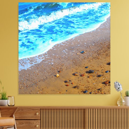 Zee en zand canvas afdruk (Insitu (Woonkamer))