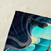 Zee en zand Tall schepen 2 Strandlaken (In situ)