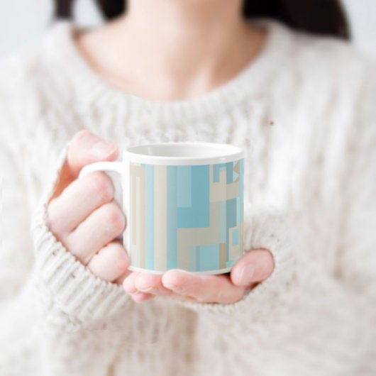 Zee en zandtinten abstract patroon espresso-mok espresso kop