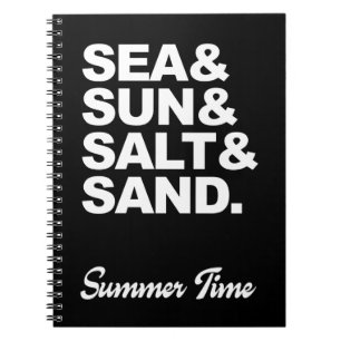 Zee en zon en zout en zure zomertijd notitieboek
