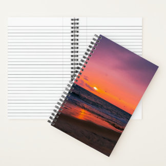 Zee- en zonsondergang notitieboek