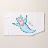 Zee engel cartoon illustratie bad handdoek (Handdoek)