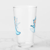 Zee engel cartoon illustratie glas (Links)