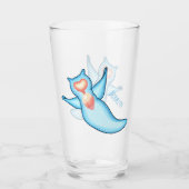 Zee engel cartoon illustratie glas (Voorkant)