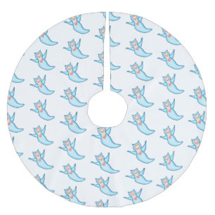 Zee engel cartoon illustratie kerstboom rok