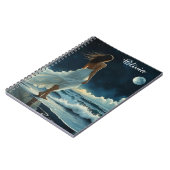 Zee-Escape onder de Maan | Kustkunst Notitieboek (Linkerzijde)