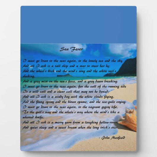 Zee Fever door: John Masefield Fotoplaat (Voorkant)