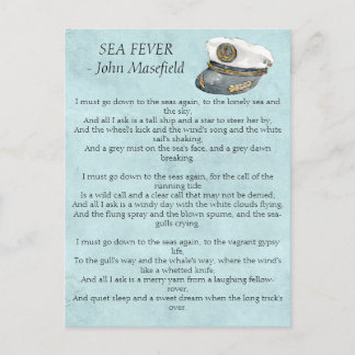Zee Fever Masefield Poem Briefkaart