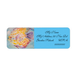 Zee Fish Waterverf art Return Address Labels