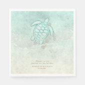 Zee Foam Beach Wedding Dank u V1 ID837 Servet (Voorkant)