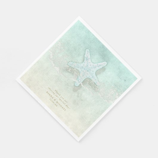 Zee Foam Beach Wedding Dank u V2 ID837 Servet (Hoek)