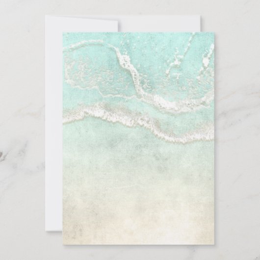 Zee Foam Beach Wedding ID837 Kaart (Achterkant)