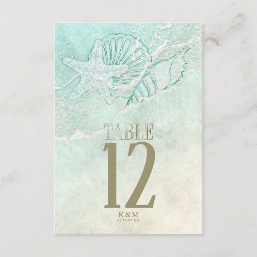 Zee Foam Beach Wedding ID837 Kaart (Voorkant)