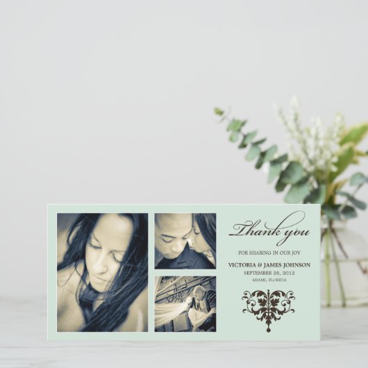 ZEE FOAM FORMAL COLLAGE | BRUILOFT BEDANKT KAART (Staand voorkant)