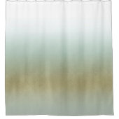 Zee Foam Gold White Elegant Beach Modern Coastal Douchegordijn (Voorkant)