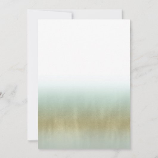 Zee Foam Gold White Elegant Beach Sweet 16 Kaart (Achterkant)