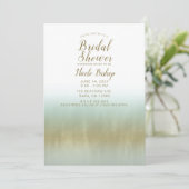 Zee Foam Gold White Elegant Beach Vrijgezellenfees Kaart (Staand voorkant)