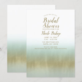 Zee Foam Gold White Elegant Beach Vrijgezellenfees Kaart