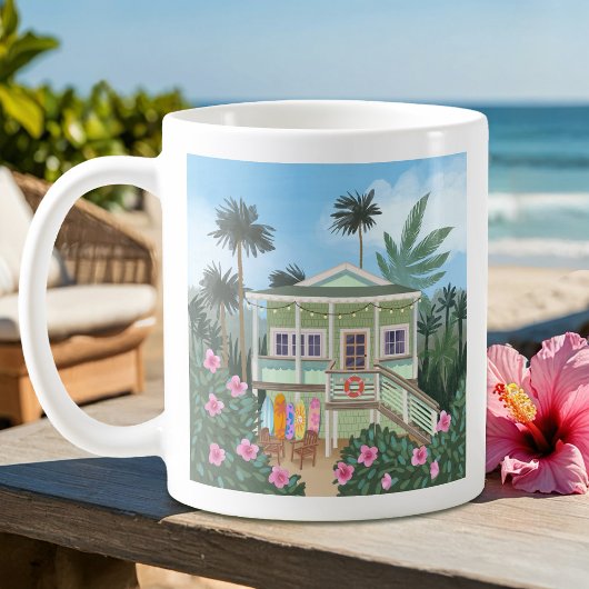 Zee Foam Green Beach House Koffiemok
