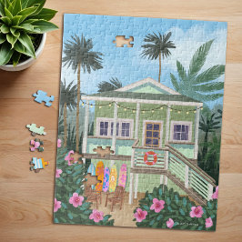 Zee Foam Green Beach House Legpuzzel