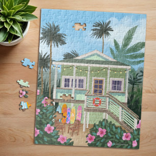Zee Foam Green Beach House Legpuzzel